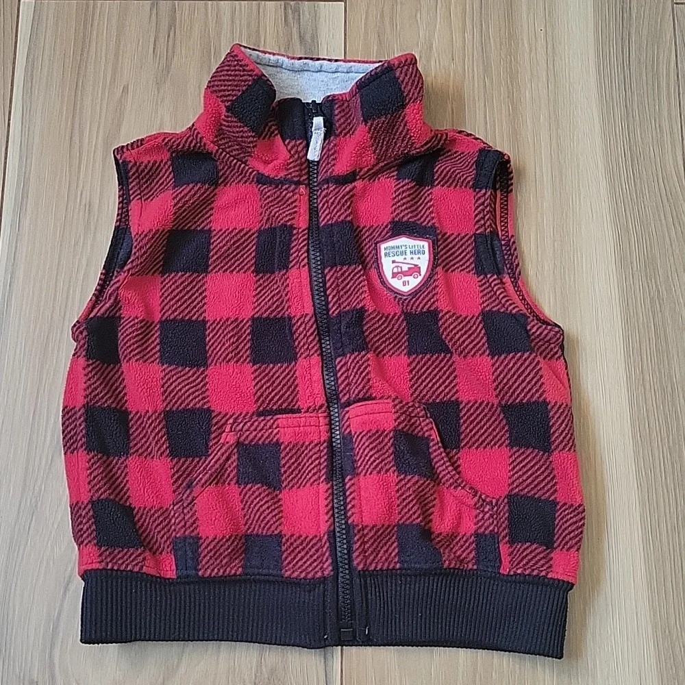 *3/$15* Carter's 24M Buffalo Check Plaid Boys Vest